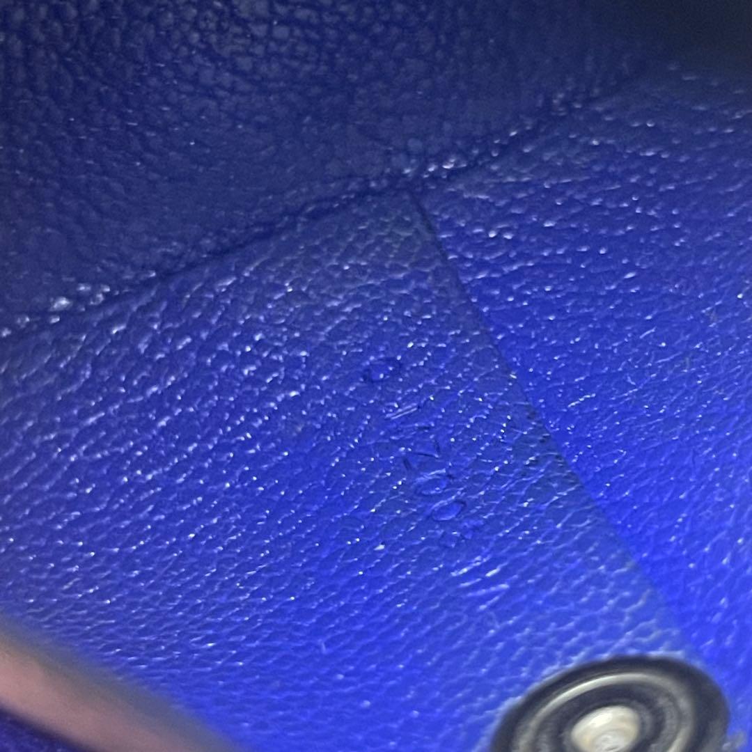 HERMES バスティア ケース小銭入れ エルメス　青プルー財布