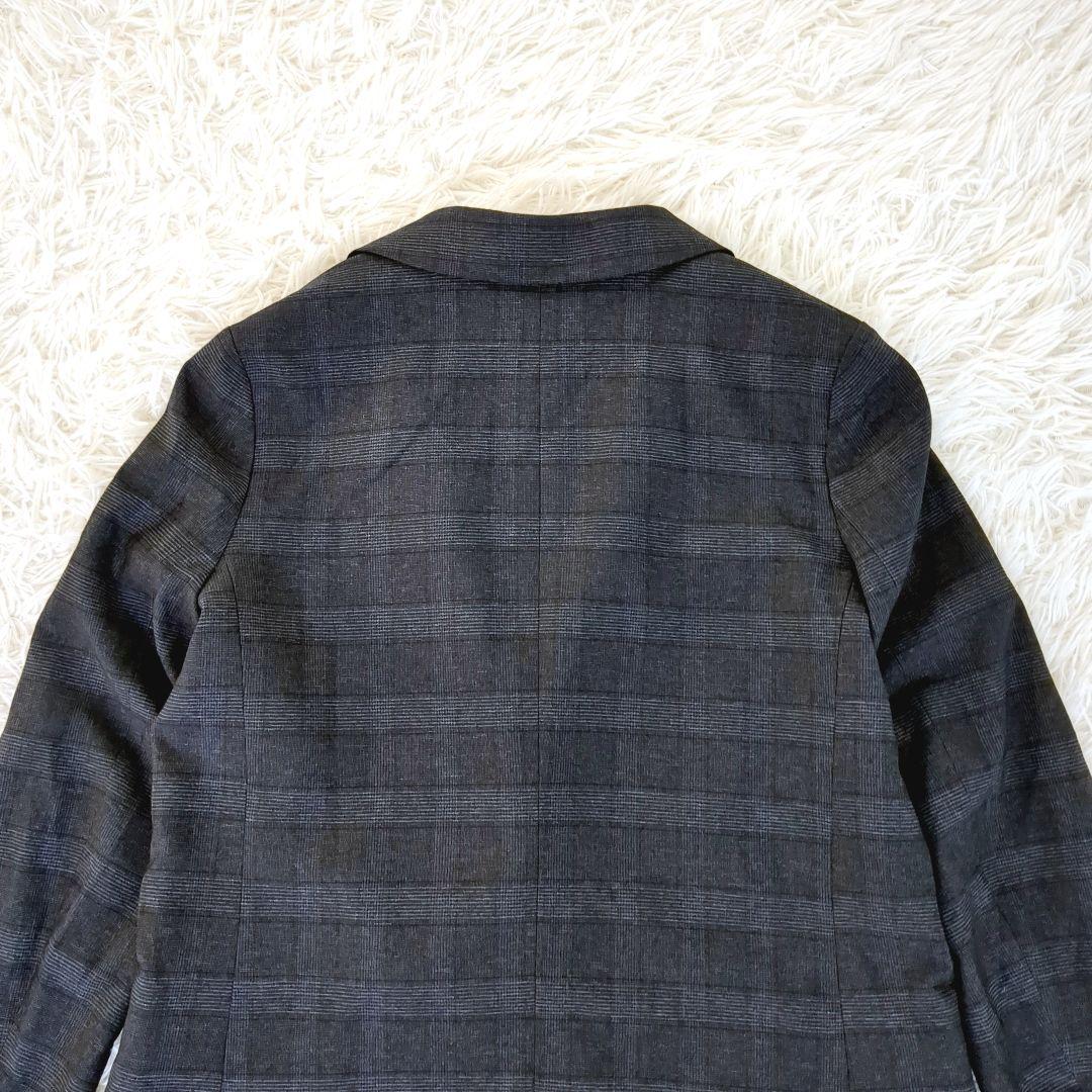 未使用級✨️スーツセレクト　ダブル パンツスーツ ネイビー　チェック 洗える　M