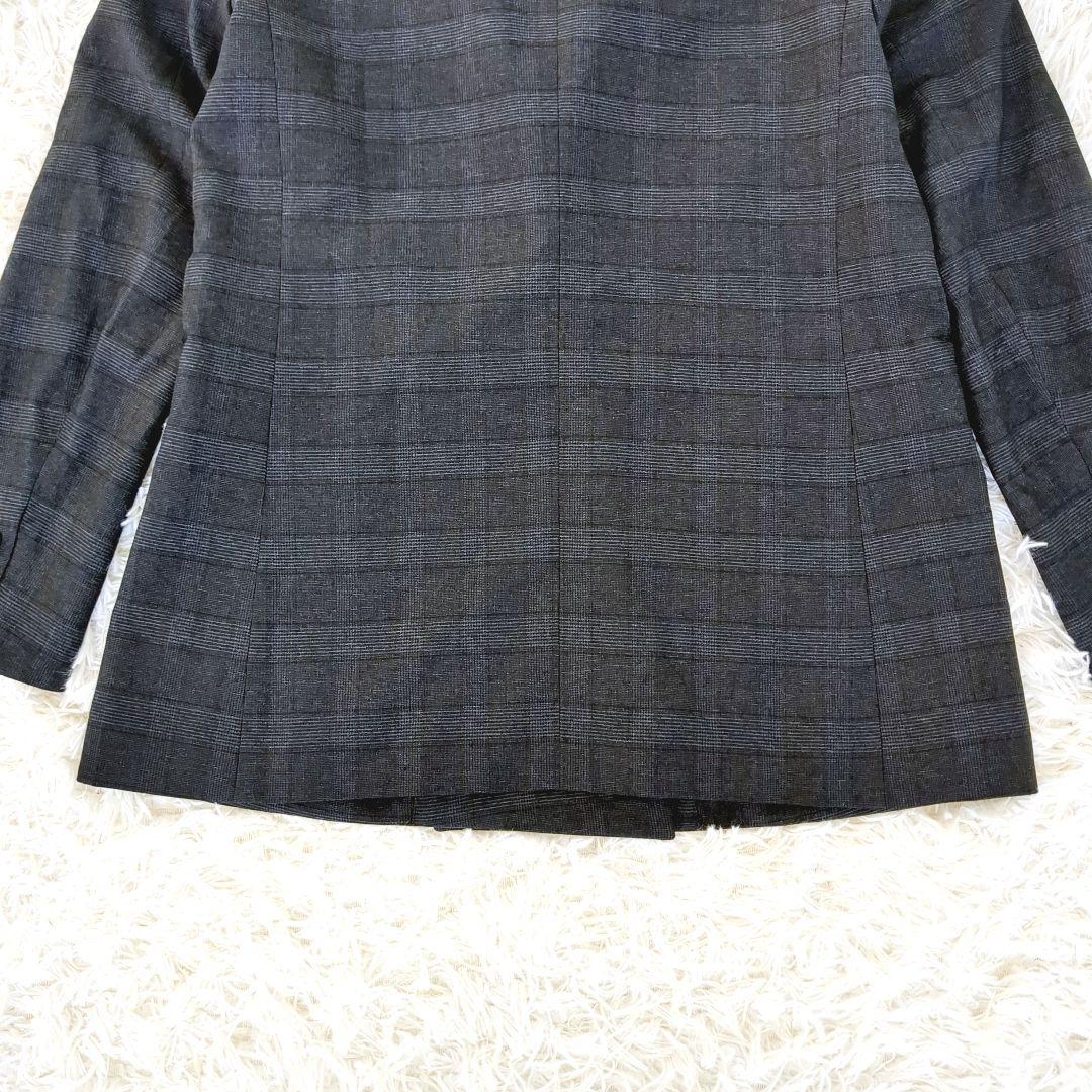 未使用級✨️スーツセレクト　ダブル パンツスーツ ネイビー　チェック 洗える　M