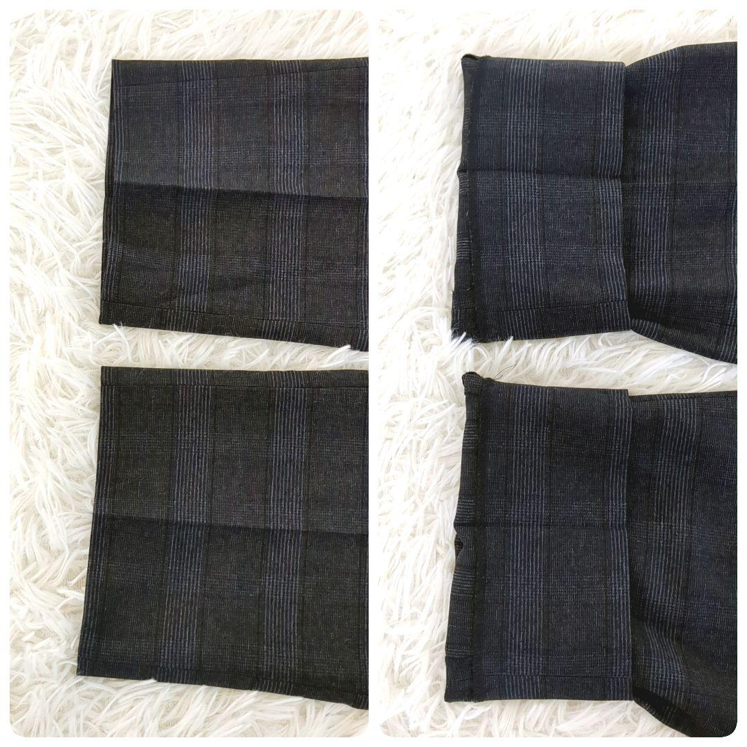 未使用級✨️スーツセレクト　ダブル パンツスーツ ネイビー　チェック 洗える　M