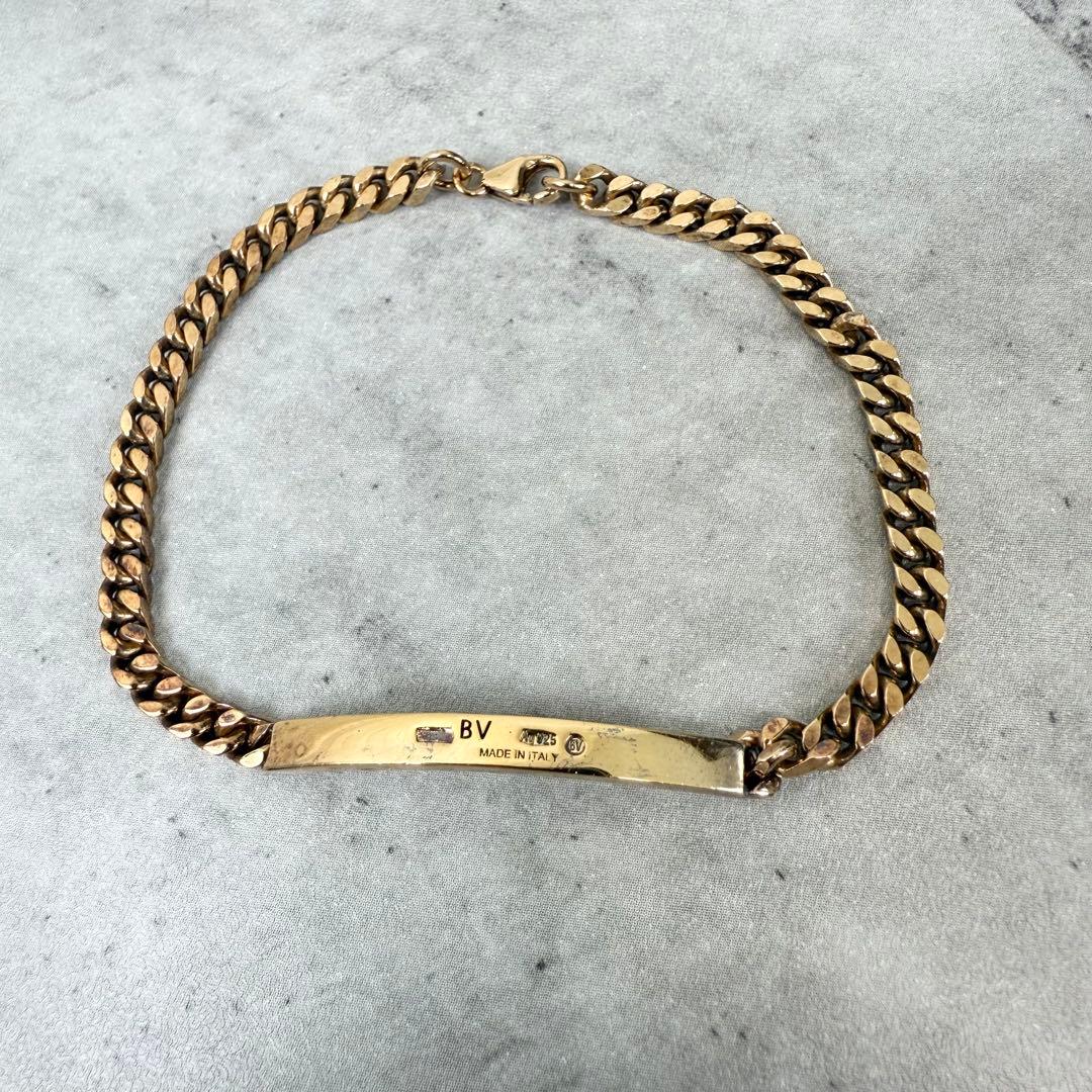 BOTTEGA VENETA シルバー925 ゴールドチェーンブレスレット
