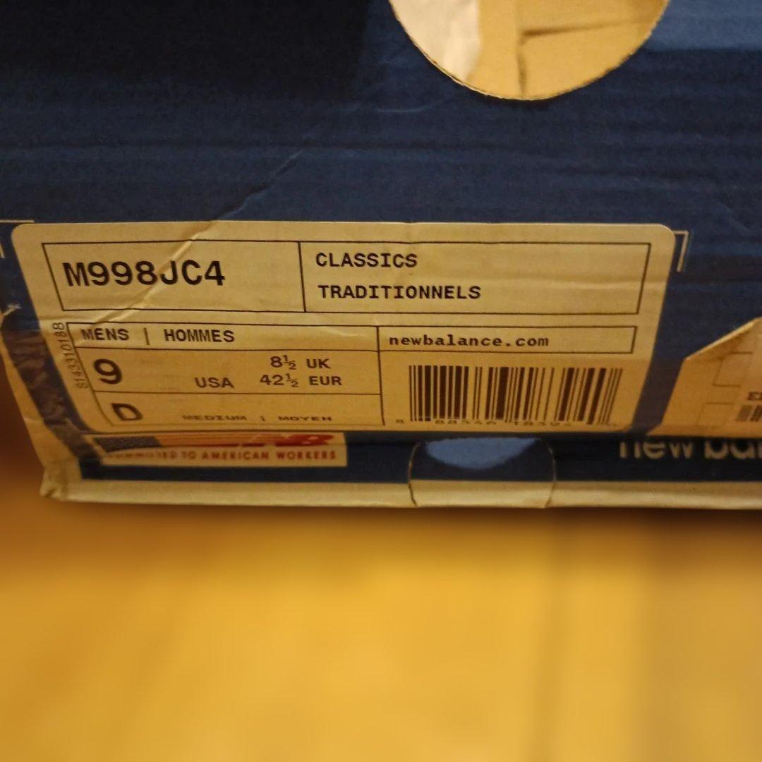 【美品】new balance M998JC4 27㎝