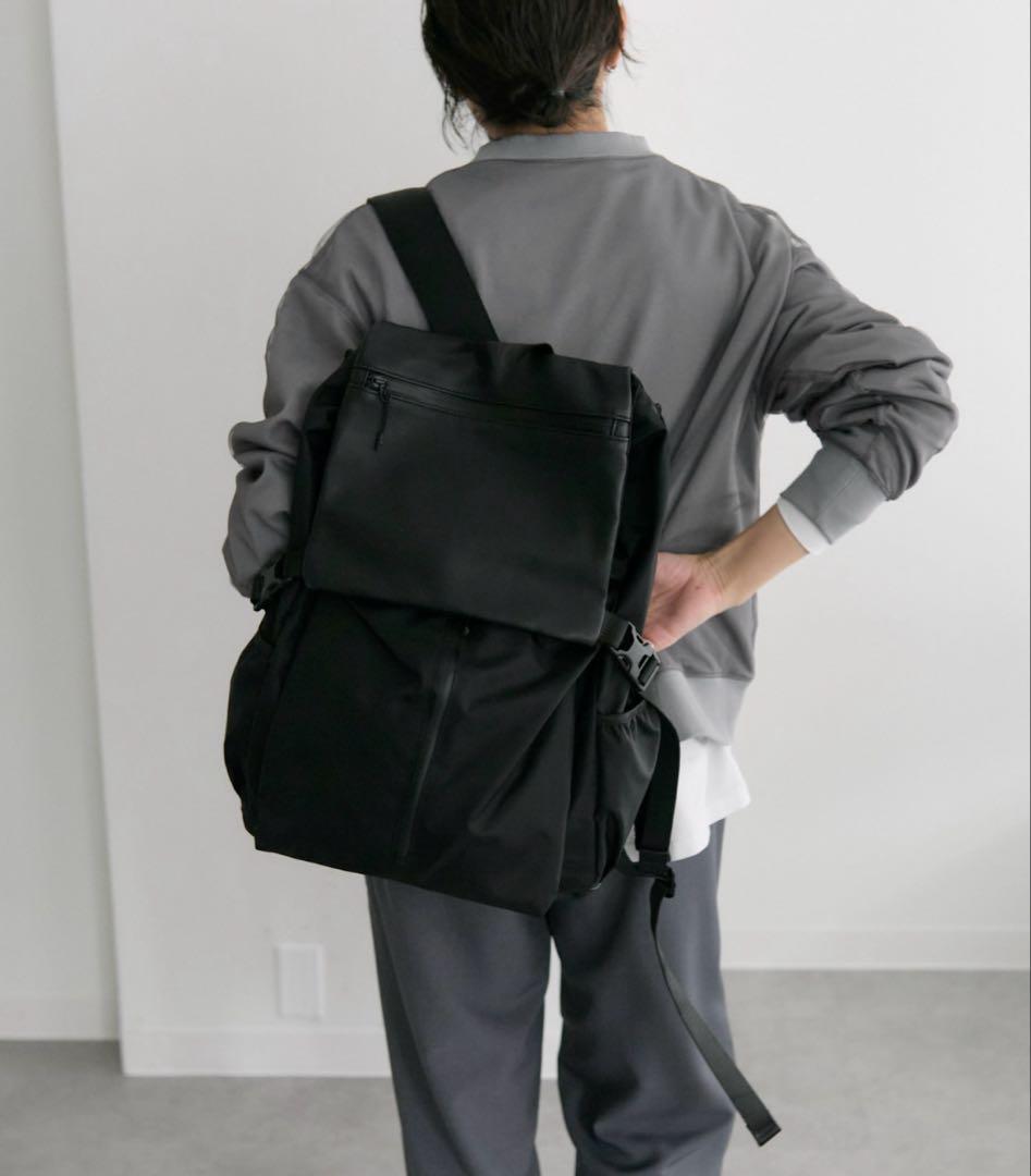 イアパピヨネ×BURLAP OUTFITTER撥水レザーコンビリュック