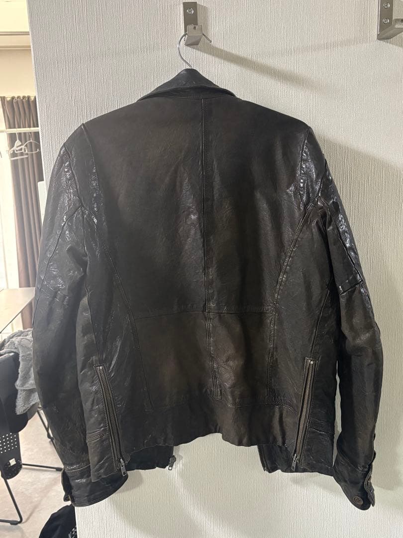 ディーゼル　シープレザーライダース、ジャケット　ブラウン　DIESEL Sサイズ