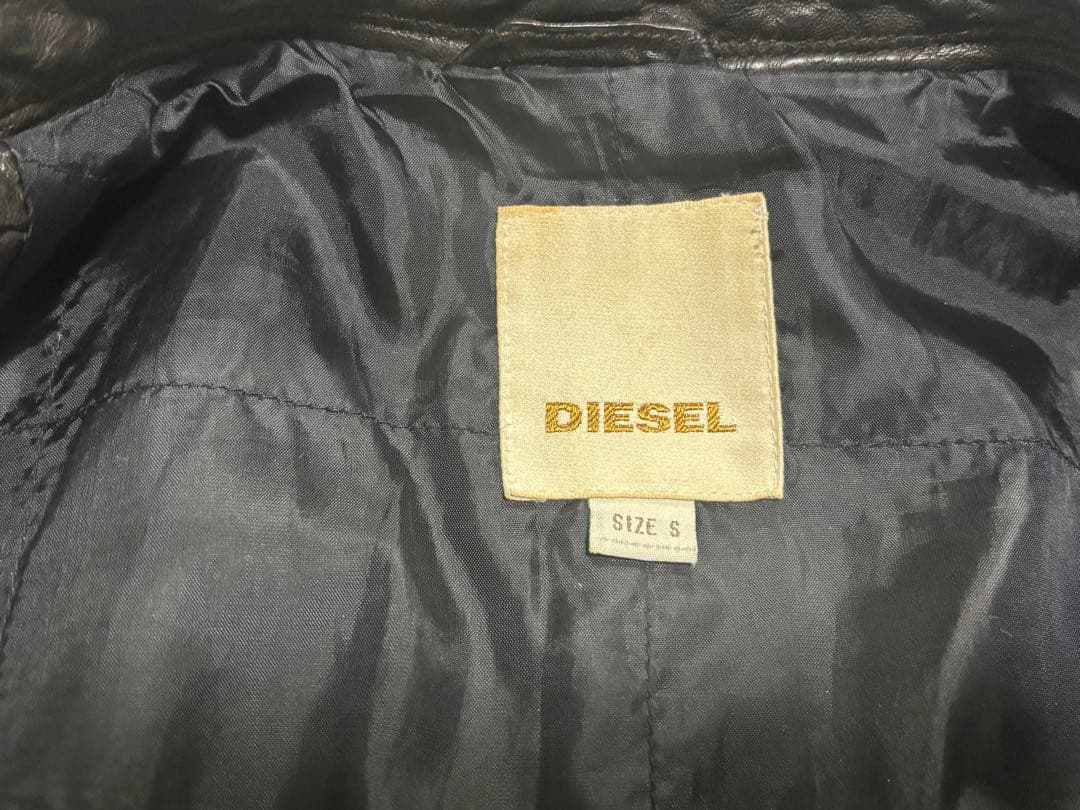 ディーゼル　シープレザーライダース、ジャケット　ブラウン　DIESEL Sサイズ