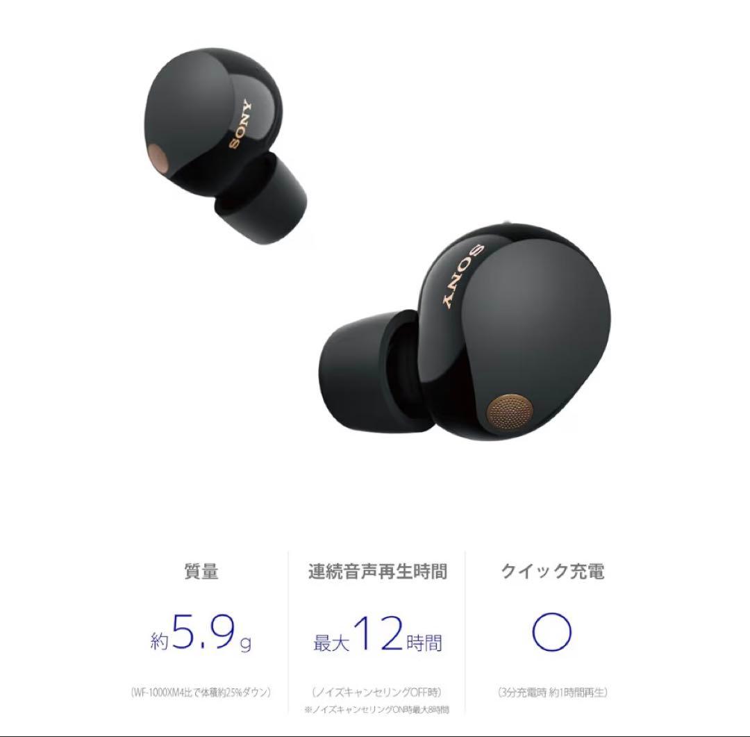 SONYワイヤレスノイズキャンセリングイヤホン WF1000XM5 BC金賞