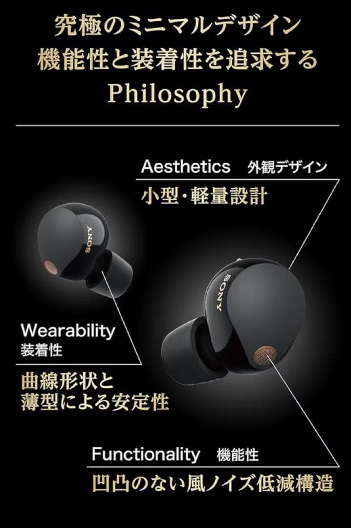 SONYワイヤレスノイズキャンセリングイヤホン WF1000XM5 BC金賞