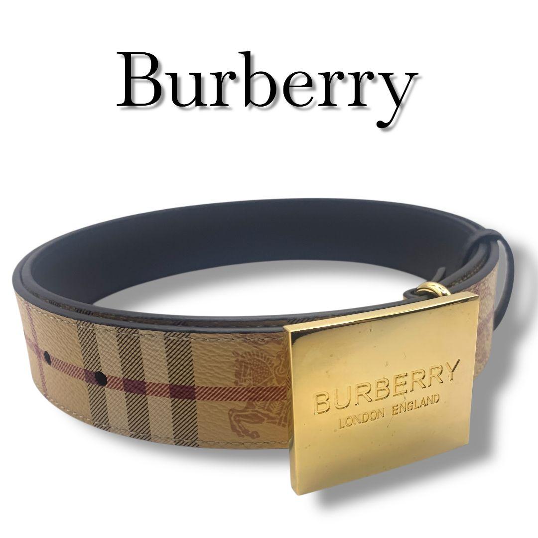 美品★Burberry　バーバリー　ベルト　リバーシブル105-115ｃｍ