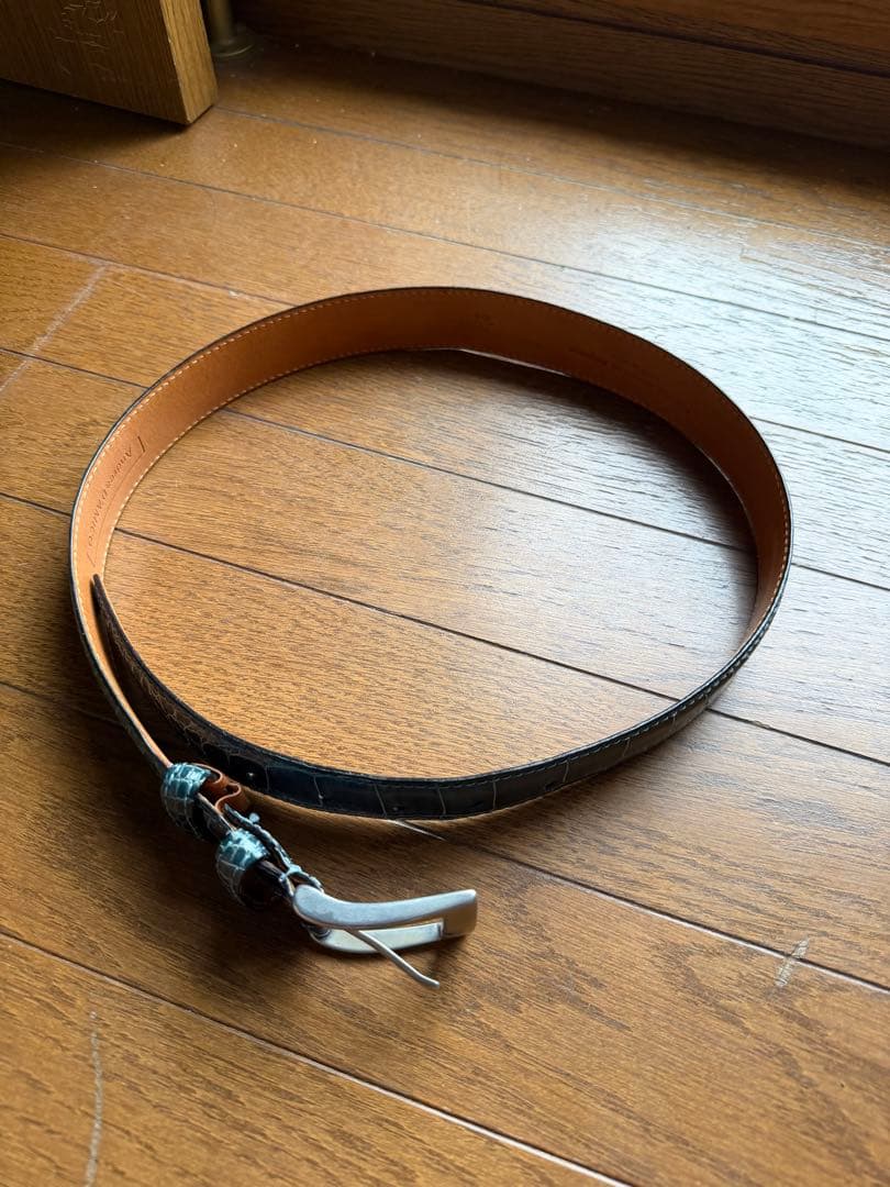 アンドレア ダミコAndrea DAMICO リアルクロコダイルベルト