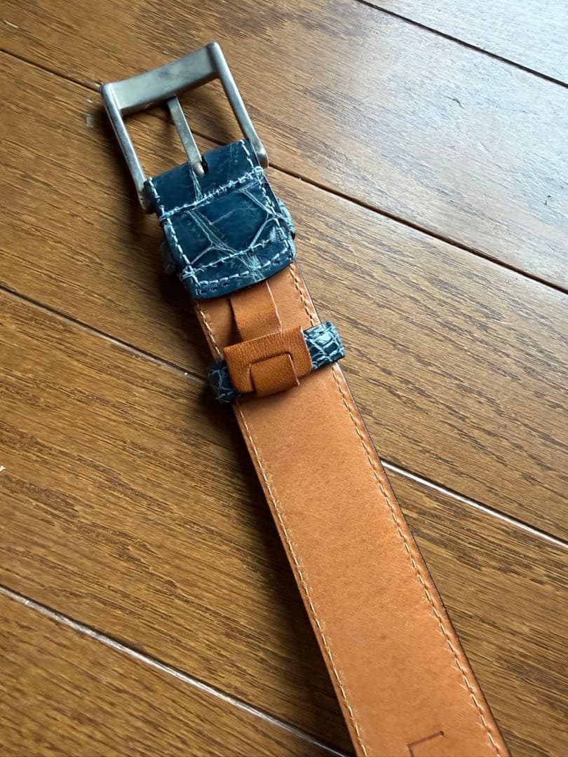 アンドレア ダミコAndrea DAMICO リアルクロコダイルベルト