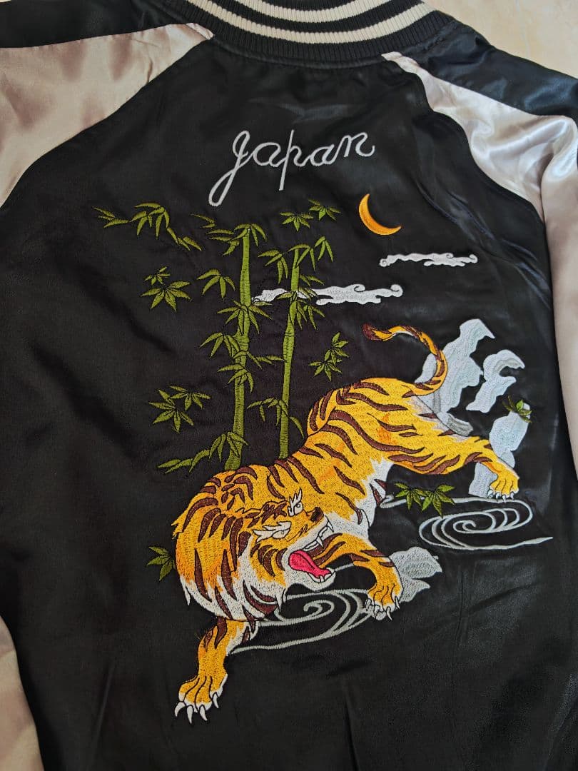 2面用 Studio Hiro Japanese 日本 スカジャン サテン 虎龍