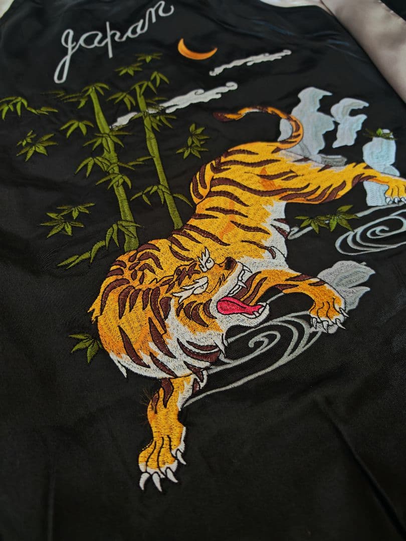 2面用 Studio Hiro Japanese 日本 スカジャン サテン 虎龍