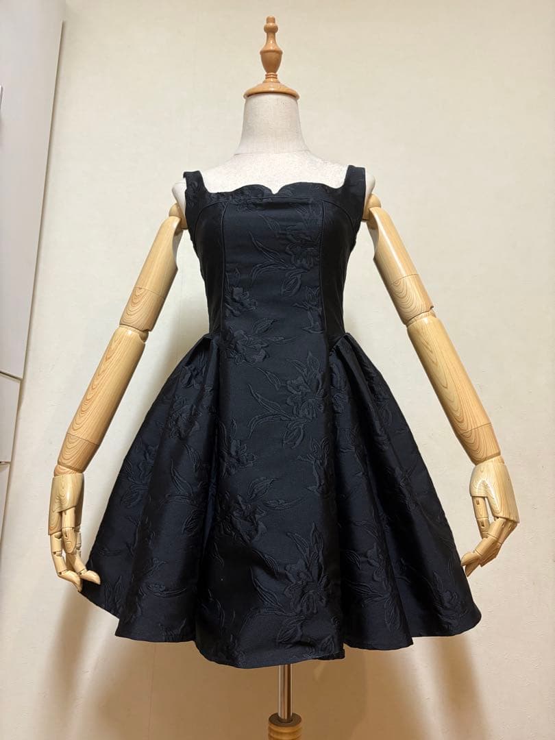 ★あ★EIMY ISTOIREジャガードフラワーミニワンピース