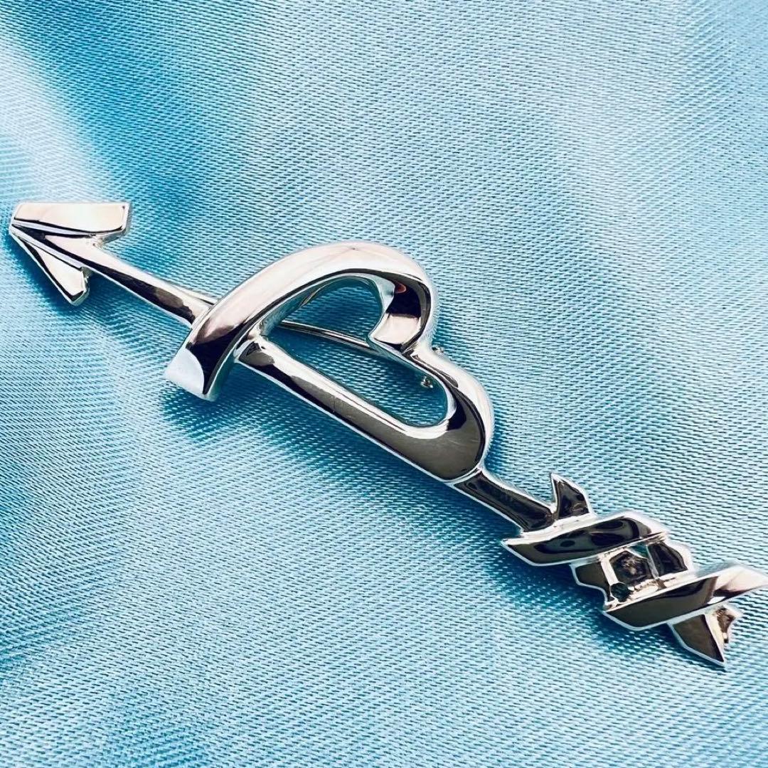 美品　ティファニー　ラビングハート　アロー　シルバー　ブローチ