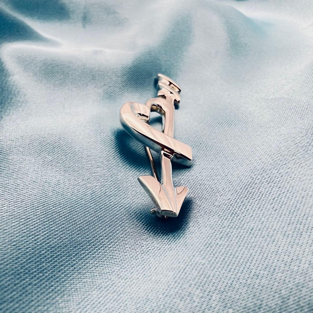 美品　ティファニー　ラビングハート　アロー　シルバー　ブローチ