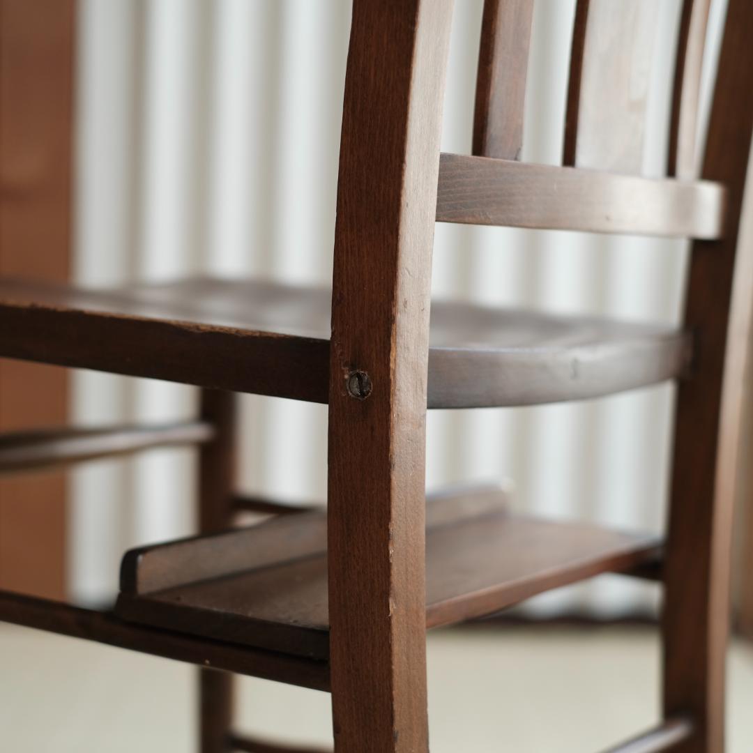 チャーチチェア,アンティークチェア,ロウソク立て&聖書置き付き