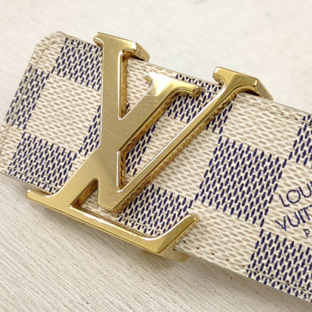 ルイヴィトン サンチュール LVイニシャル ベルト ダミエアーズ ホワイト