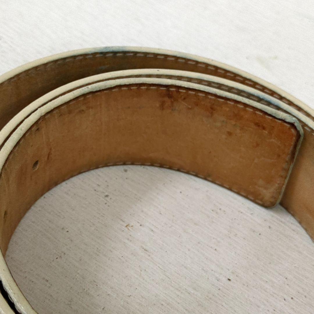 ルイヴィトン サンチュール LVイニシャル ベルト ダミエアーズ ホワイト