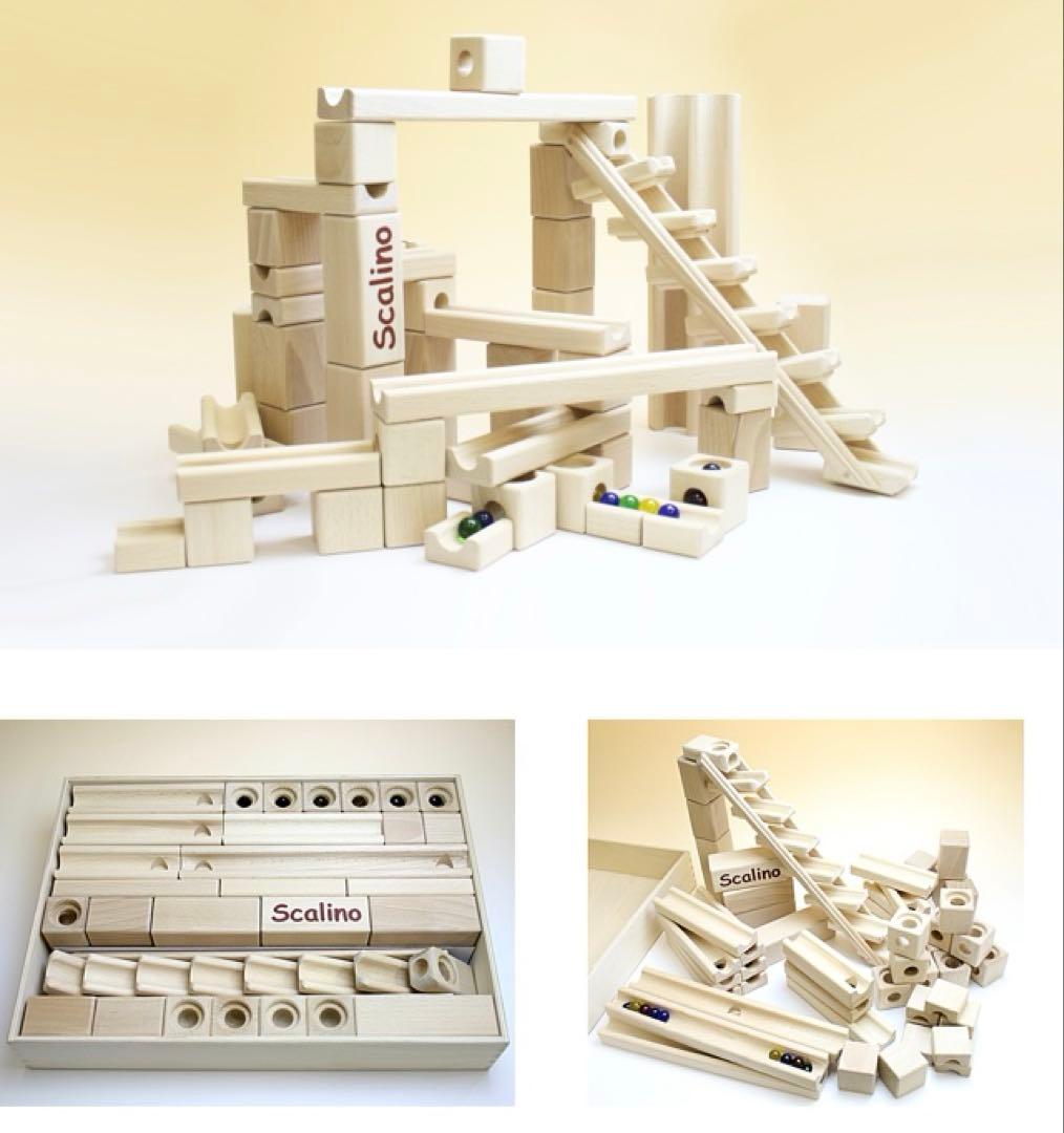 Scalino スカリーノ3木製積み木セット 滝付き　美品