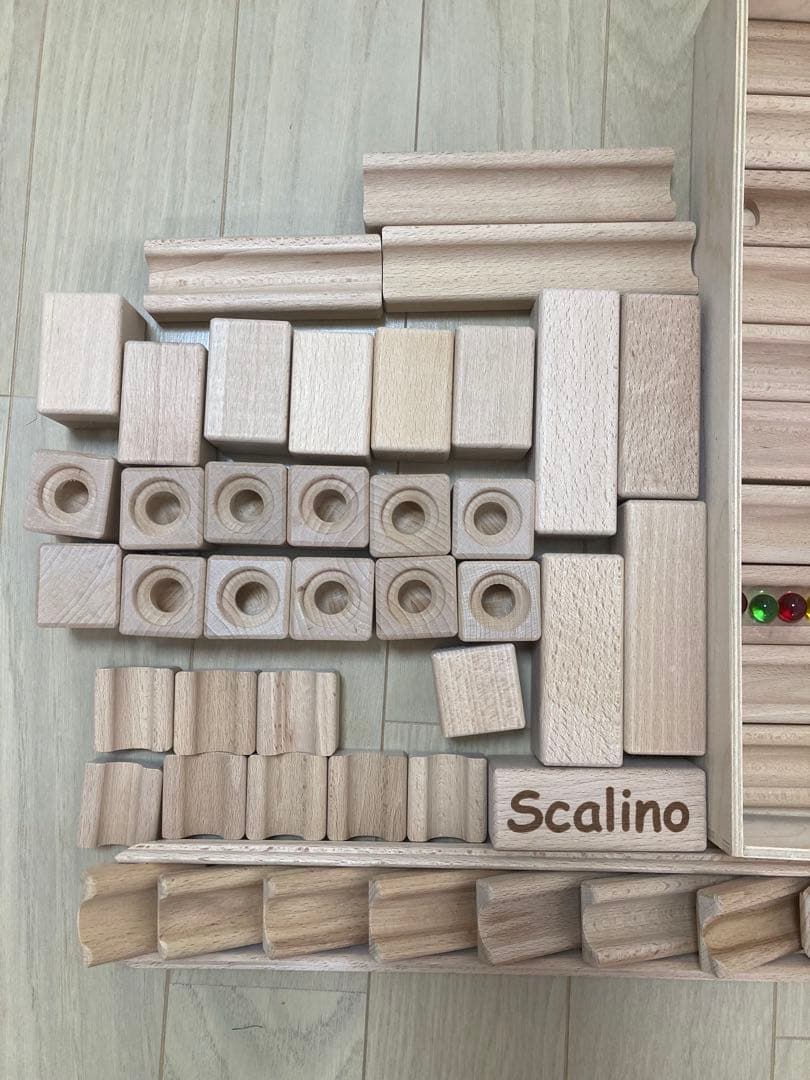 Scalino スカリーノ3木製積み木セット 滝付き　美品