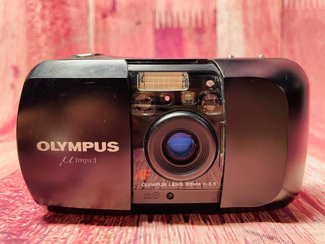 初代 OLYMPUS オリンパス μ mju ミュー ブラック