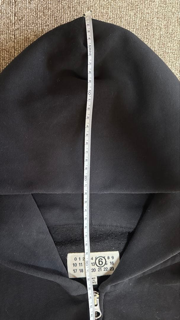 最終値下げMaison Margiela MM6 24SS ジップフーディー 黒