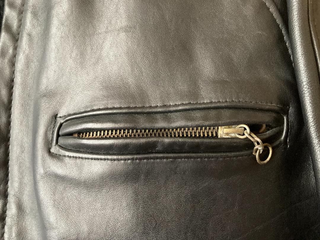 【米国製】Schott レザー ライダースジャケット 黒 36 牛革