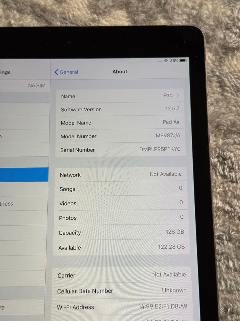 iPad Air 128GB 9.7インチ