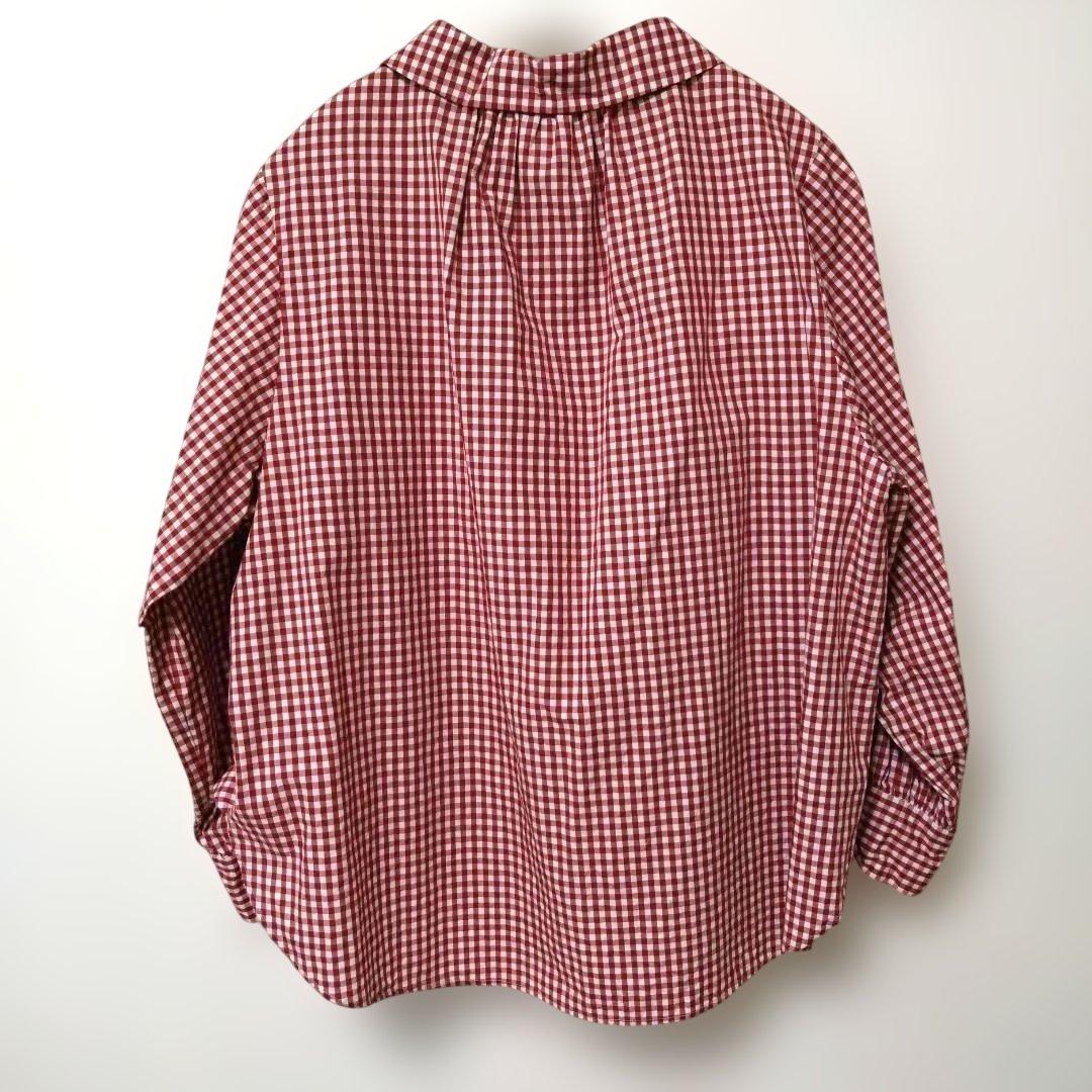【最終値下げ】Pot and Tea ギンガムチェック長袖ブラウス