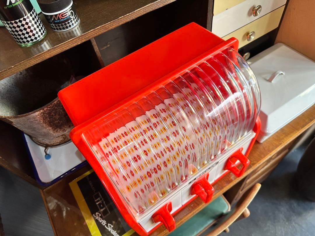 昭和レトロ　調味料入れ　調味料ストッカー　ダイエイ工業 レトロポップ 花柄