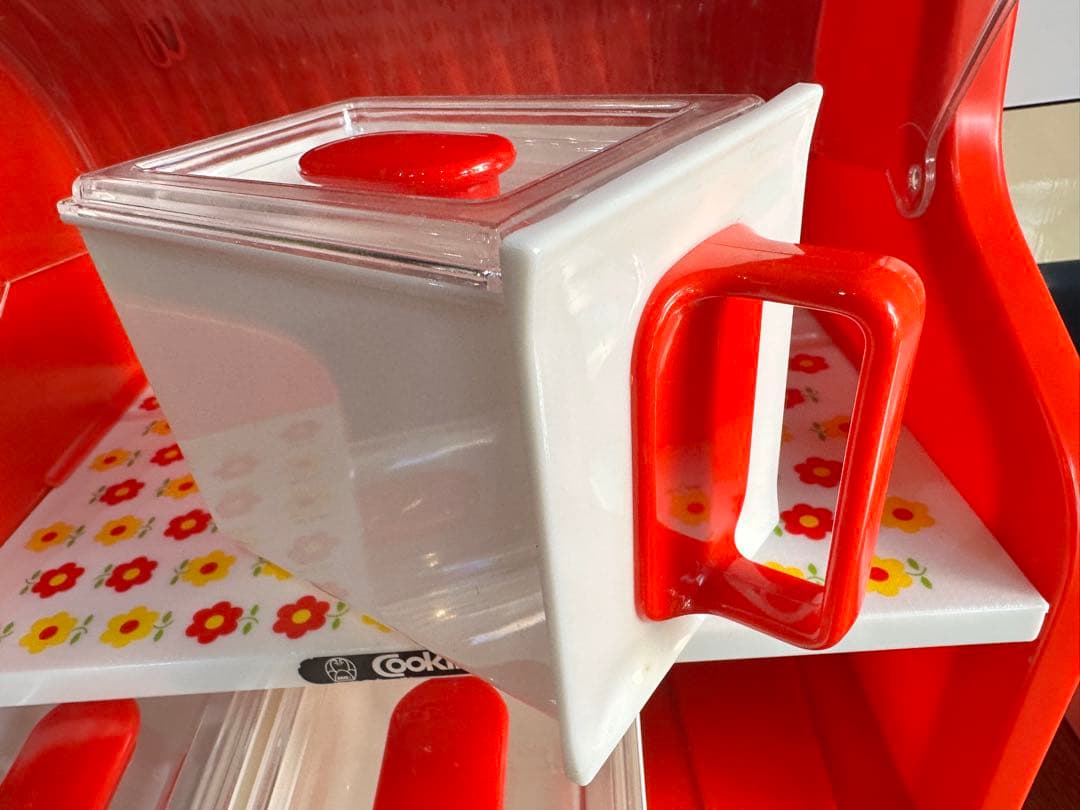 昭和レトロ　調味料入れ　調味料ストッカー　ダイエイ工業 レトロポップ 花柄