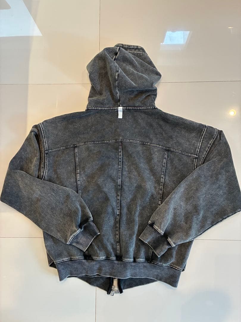 ノーマニュアル NOMANUAL ビンテージジップアップパーカー L ブラック