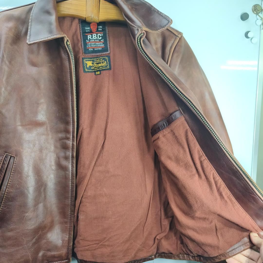 R.B.C (RBC)レザージャケット サイズ38 　レッドブラウン　TALON