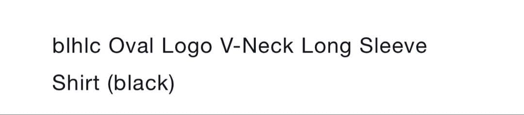 ボーラホリック　オーバルロゴ Vネック長袖シャツ (黒) L 完売