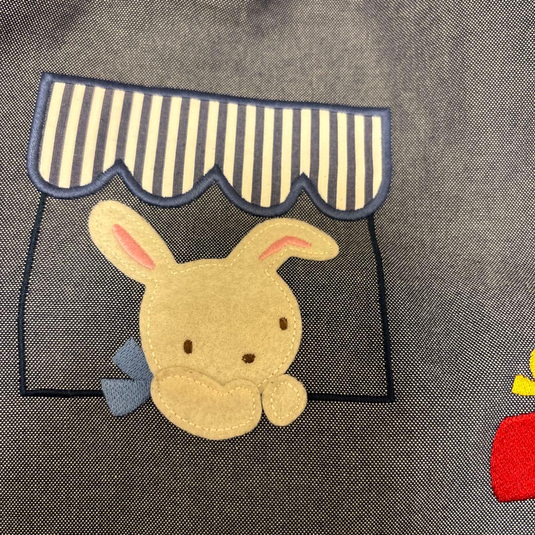 【希少】使用回数3回・紙袋付き/ファミリア　デニムバッグ　マチあり　くま　うさぎ