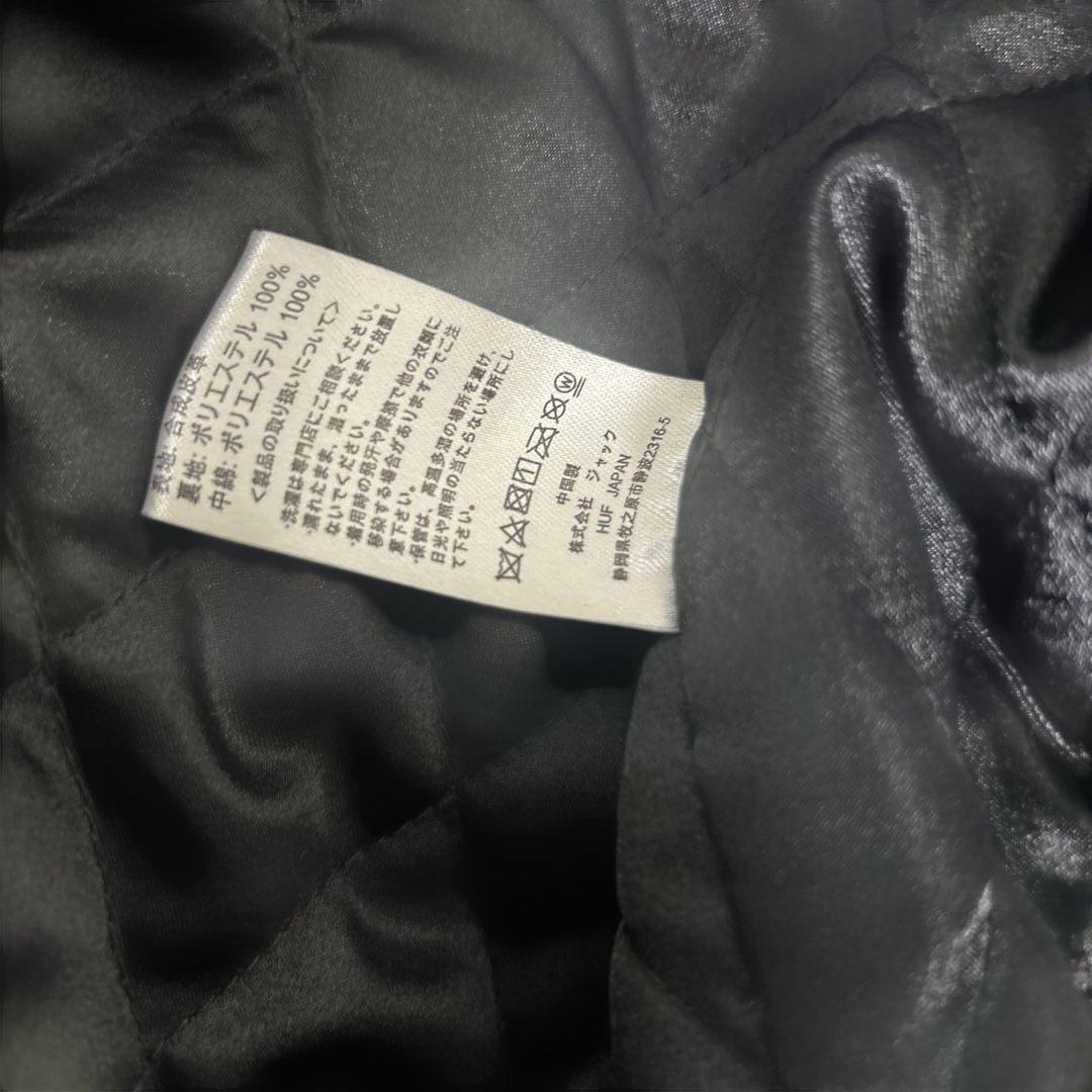 【美品】HUF ハフ フェイクレザー プラントリーフ パーカー ブルゾン XL