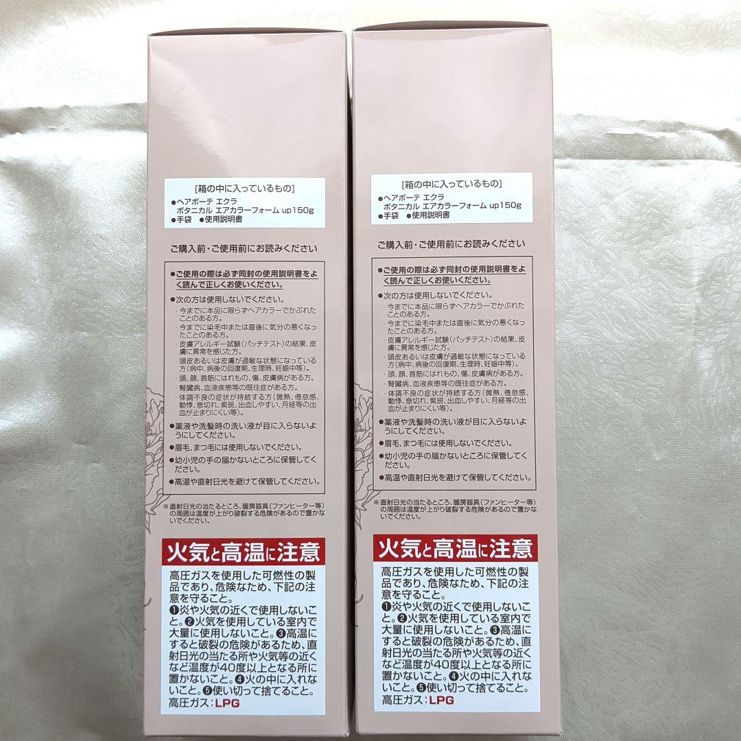 ヘアボーテエクラ　ボタニカル　エアカラーフォームup 150g×2本