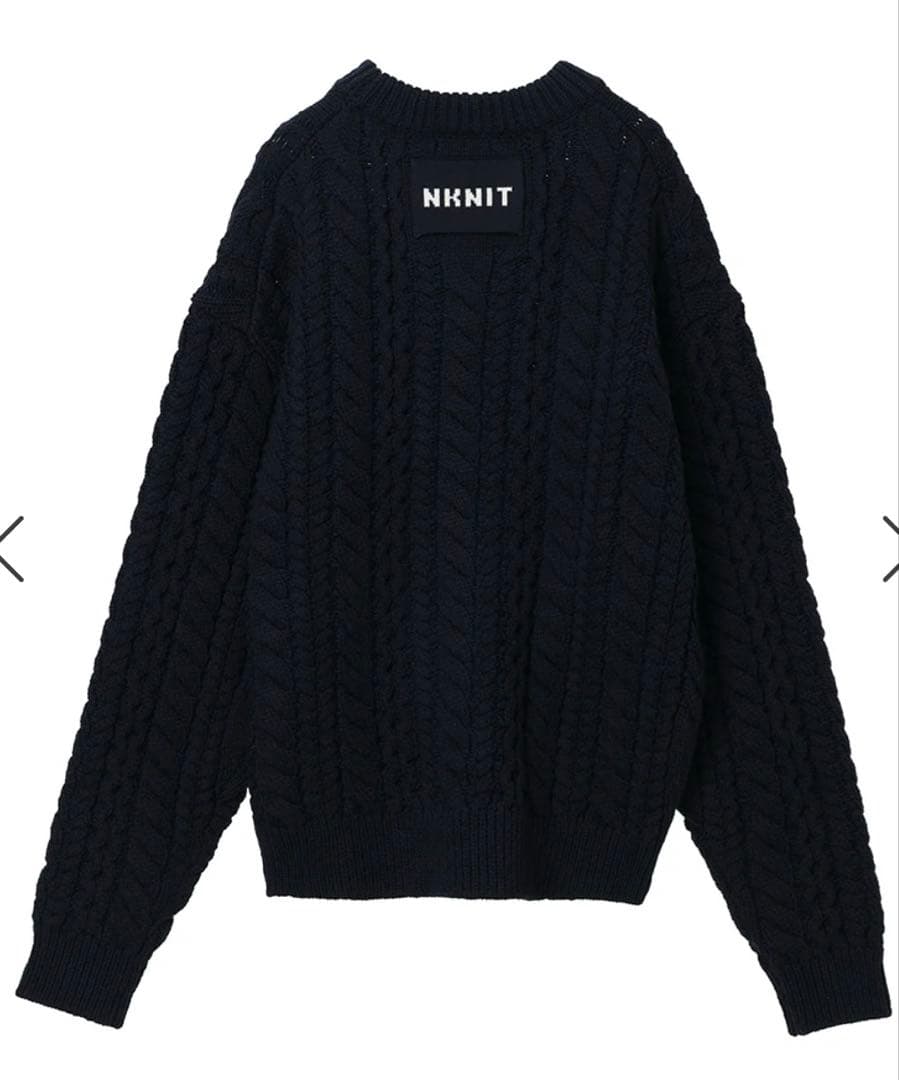 1/25限定値下げ NKNIT big cable KNIT ネイビー