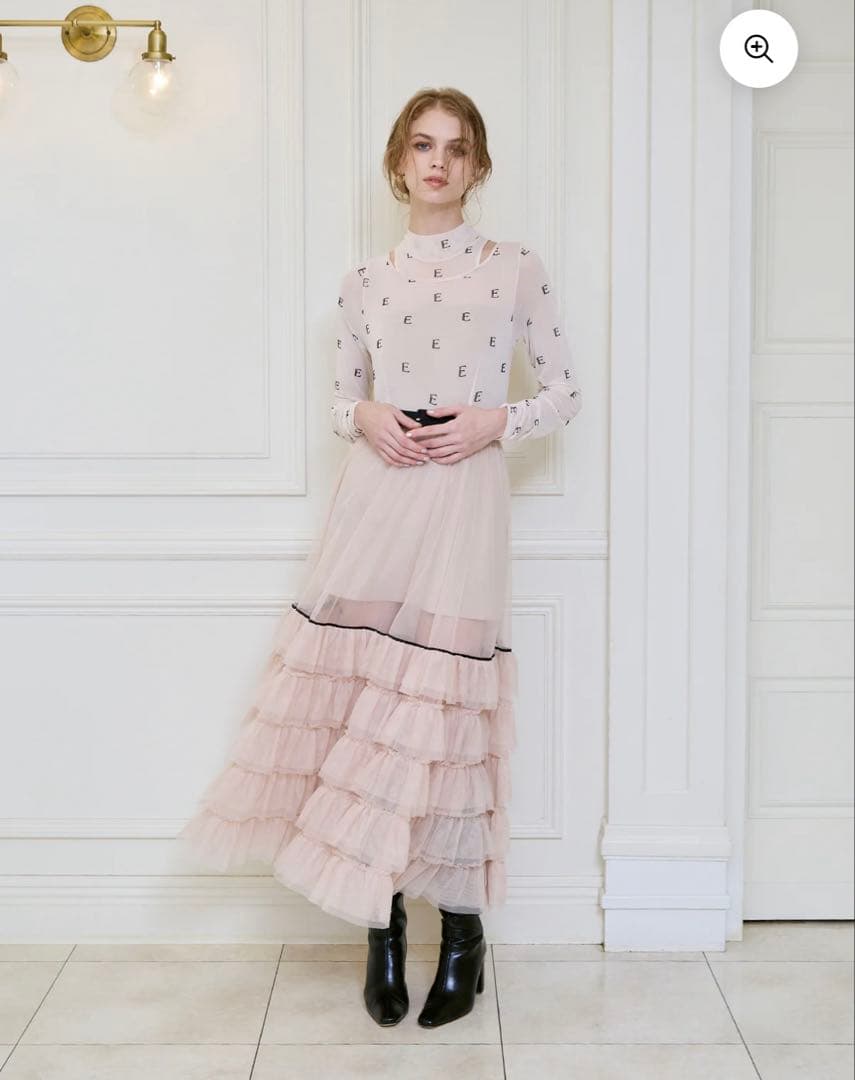 eimy istoire チュールティアードレイヤードスカート