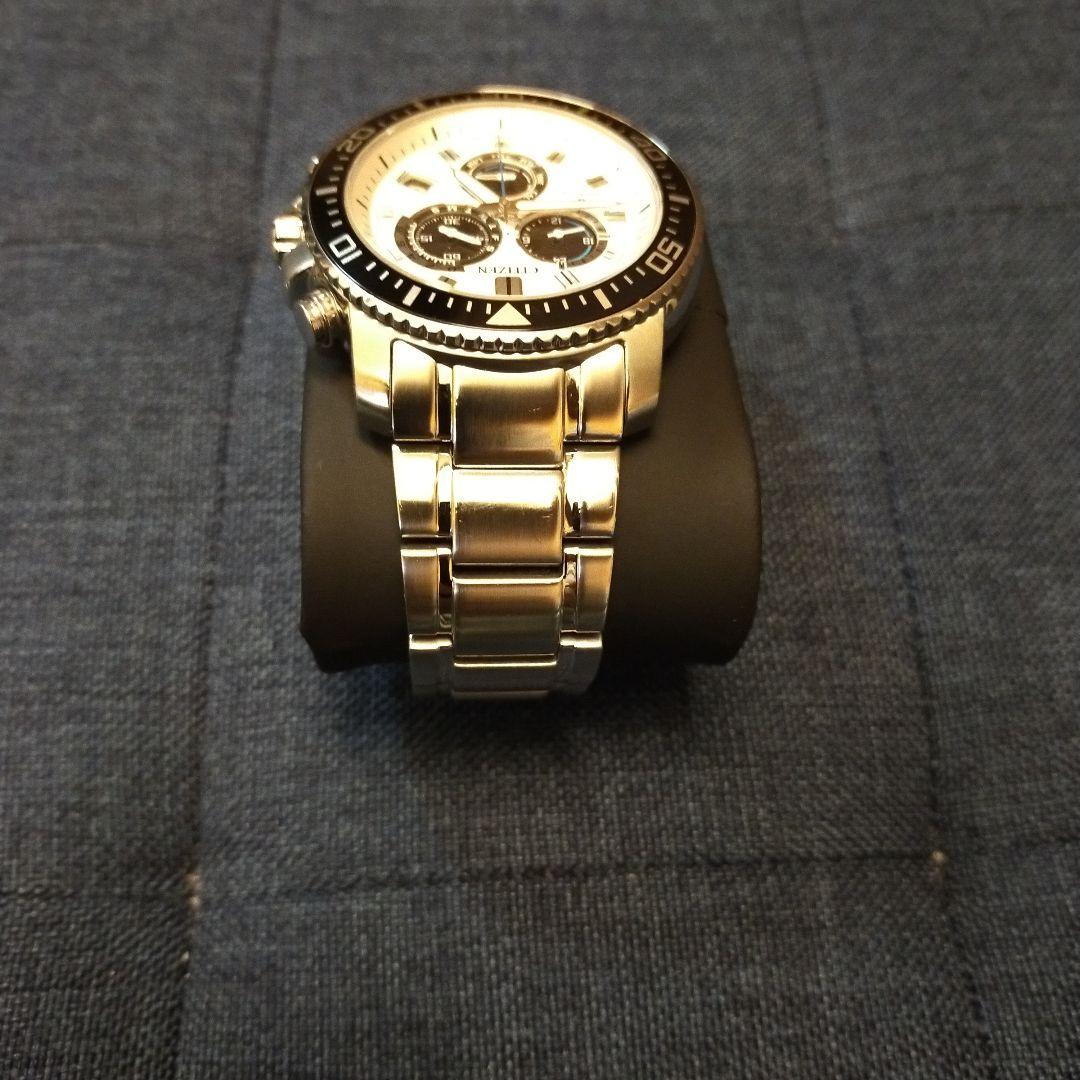 美品CITIZEN プロマスタークロノグラフ電波ソーラー腕時計 シルバー限界価格
