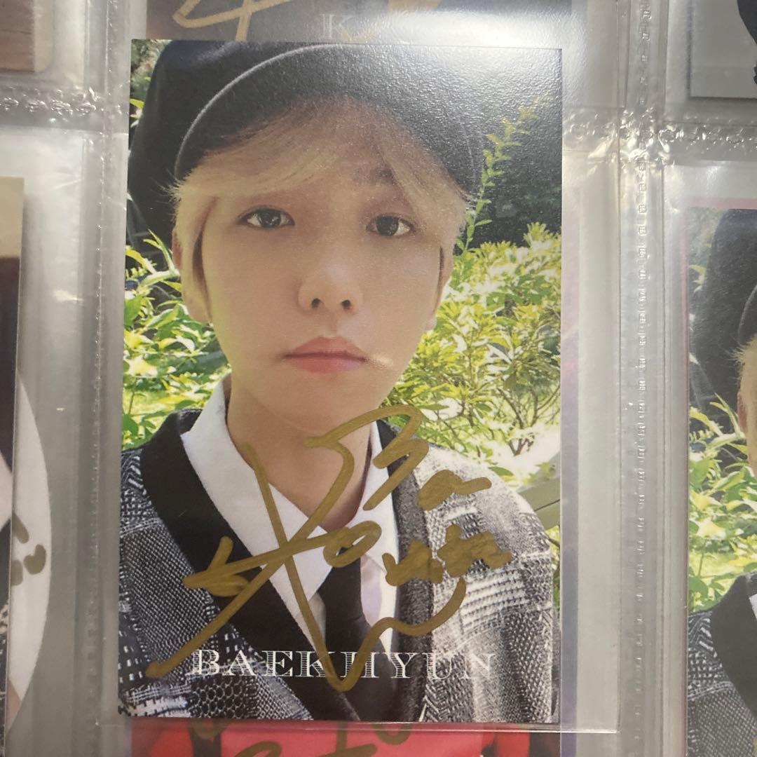 BAEKHYUN サイン入り EXO 2020 シーズンズグリーティングカード