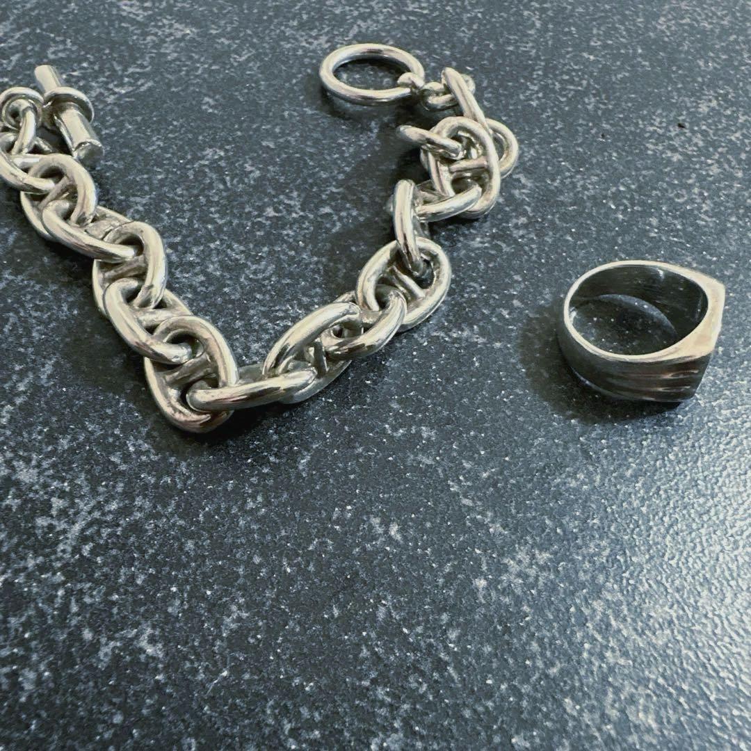 ovy ブレスレットM　リング12号　シルバー925 セット売り