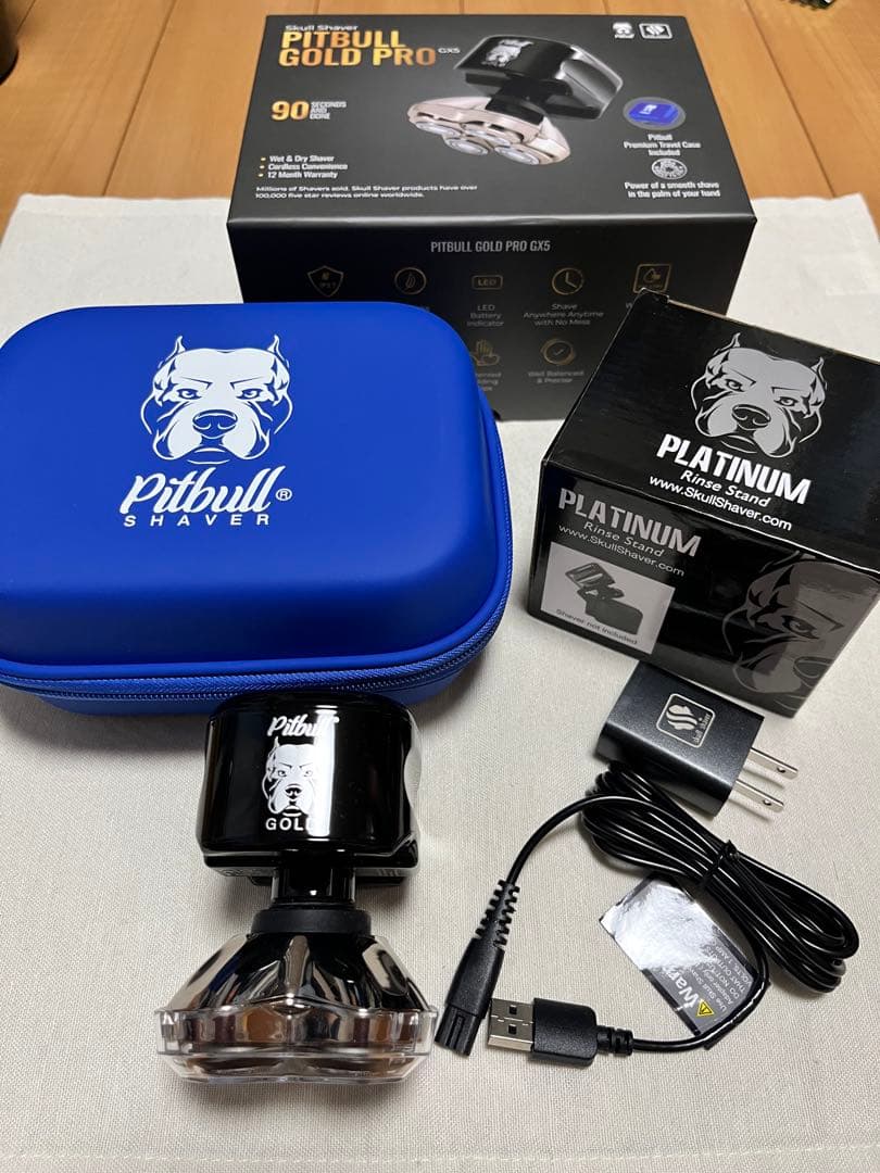スカルシェーバー ピットブル ゴールドプロ GX5 【新品リンススタンド付】