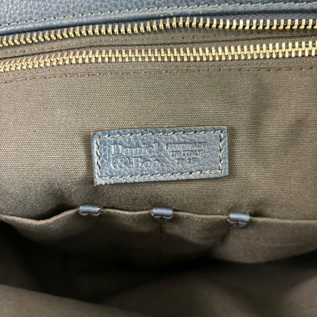 ダニエルアンドボブ レザー トートバッグ ネイビー A4収納可