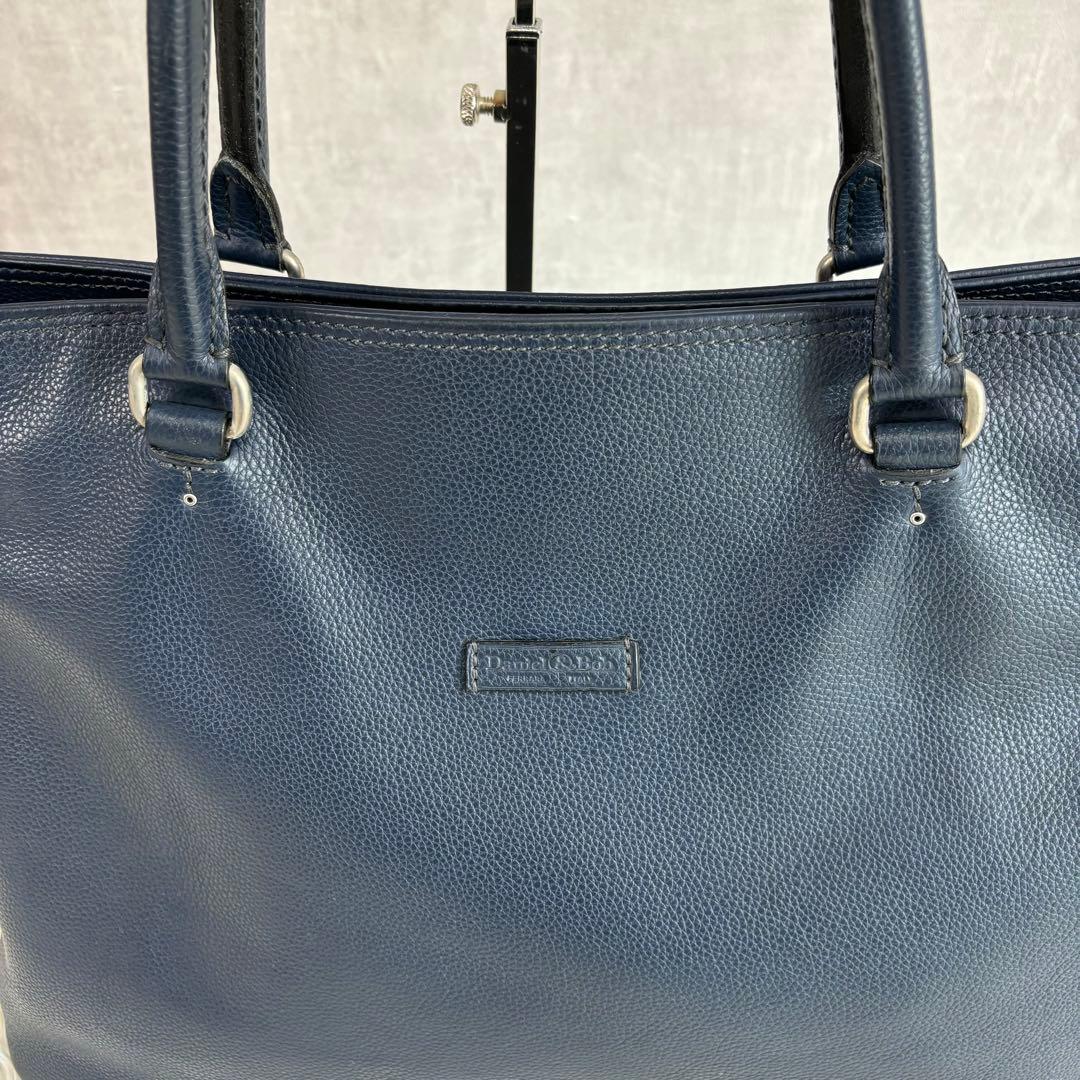 ダニエルアンドボブ レザー トートバッグ ネイビー A4収納可