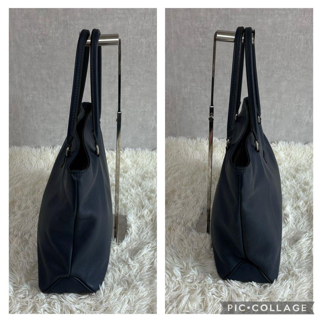 ダニエルアンドボブ レザー トートバッグ ネイビー A4収納可