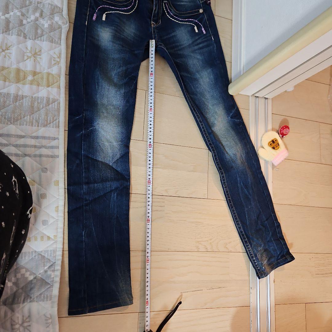 Ed Hardy 刺繍入りストレートデニム裾直し有り