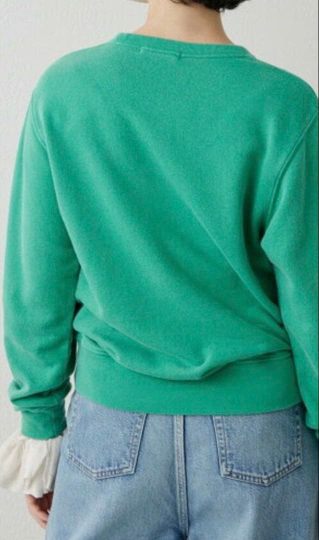 ウィムガゼット　プリントロゴ裏毛プルオーバー　グリーン