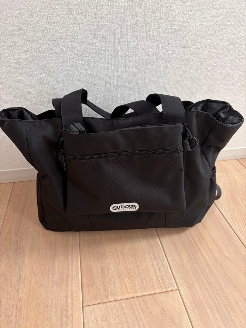 OUTDOOR ブラック マザーズバッグ