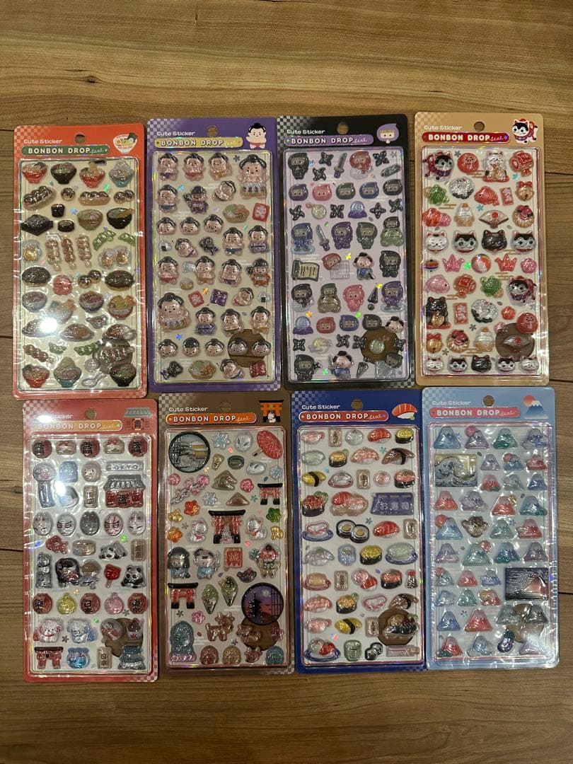 【正規品】ボンボンドロップシール　和柄　8枚セット